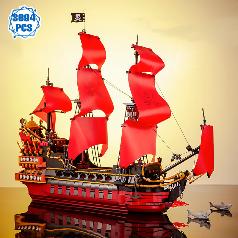 DK6002 Ideas Pirate Ship Queen Anne's Revenge Pirate Ship Caribbeans 3694pcs Building Blocks from China