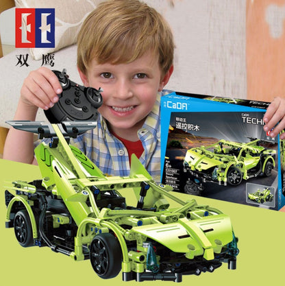 DoubleE C51007 453Pcs Poison Simulation RC Car 453Pcs Cool Sports Racing Car Building Block Bricks Technic Blocks Toys From China