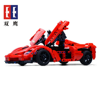DoubleE C51009 453PCS Electric Remote Control Building Block Car Series Red C Super Car Racing Block Toy Gift From China