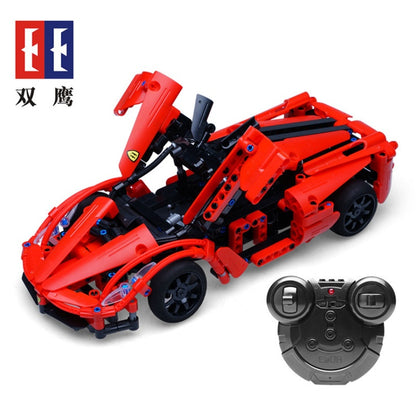 DoubleE C51009 453PCS Electric Remote Control Building Block Car Series Red C Super Car Racing Block Toy Gift From China