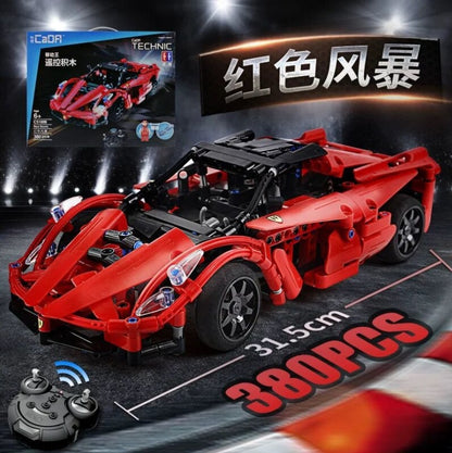 DoubleE C51009 453PCS Electric Remote Control Building Block Car Series Red C Super Car Racing Block Toy Gift From China