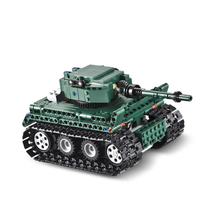 DoubleE C51018 313PCS Technology Tiger 1 Tank  RC Car Building Block Toy From China