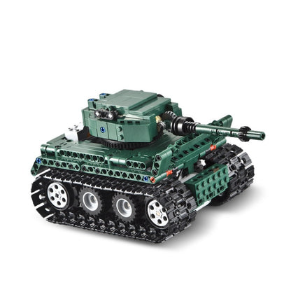 DoubleE C51018 313PCS Technology Tiger 1 Tank  RC Car Building Block Toy From China