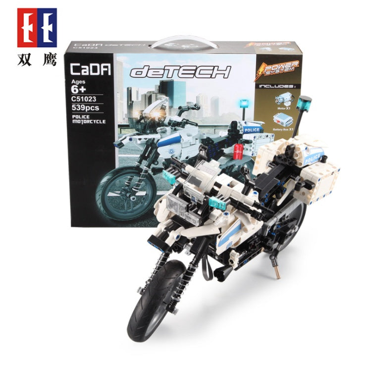 DoubleE C51023 Motorcycle Technic Model with Motor Power Building Blocks Bricks Toys Kids Gifts from China