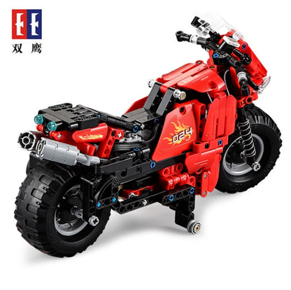 DoubleE C51024 RC Motorcycle 2.4G Electric Remote Control Car Block Vehicle Models Puzzle Assembling Building Blocks Toys from China