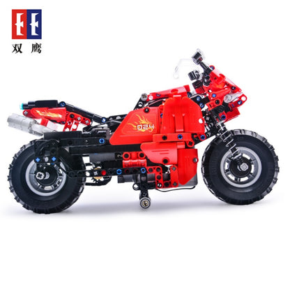 DoubleE C51024 RC Motorcycle 2.4G Electric Remote Control Car Block Vehicle Models Puzzle Assembling Building Blocks Toys from China