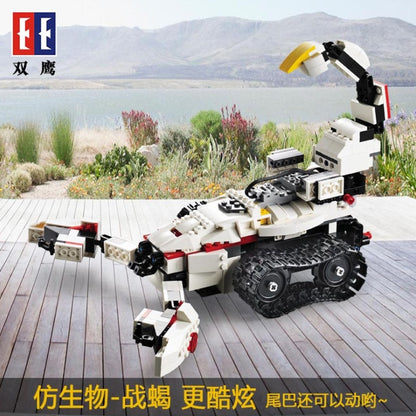 DoubleE C51027 710Pcs Technic RC Transformation Robot MOC 2IN1 Changeable Vehicle 2.4G Remote Control Model Building Bricks child Toys from China