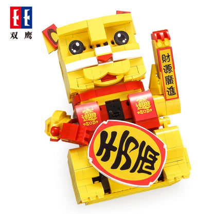 DoubleE C51037 525PCS Idea Lucky Cat Smart Intelligent Sound And Light Sensor Building Block Toy From China