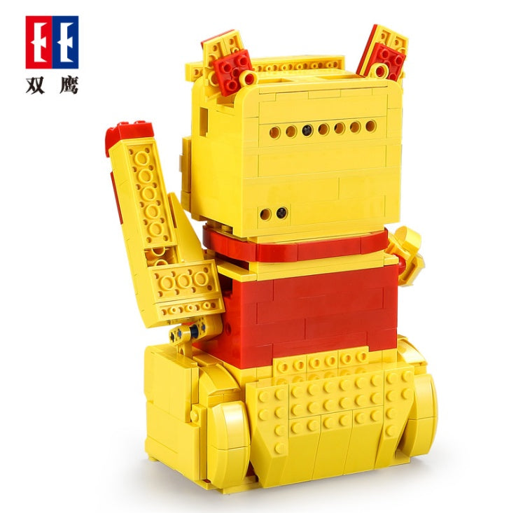 DoubleE C51037 525PCS Idea Lucky Cat Smart Intelligent Sound And Light Sensor Building Block Toy From China