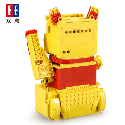 DoubleE C51037 525PCS Idea Lucky Cat Smart Intelligent Sound And Light Sensor Building Block Toy From China