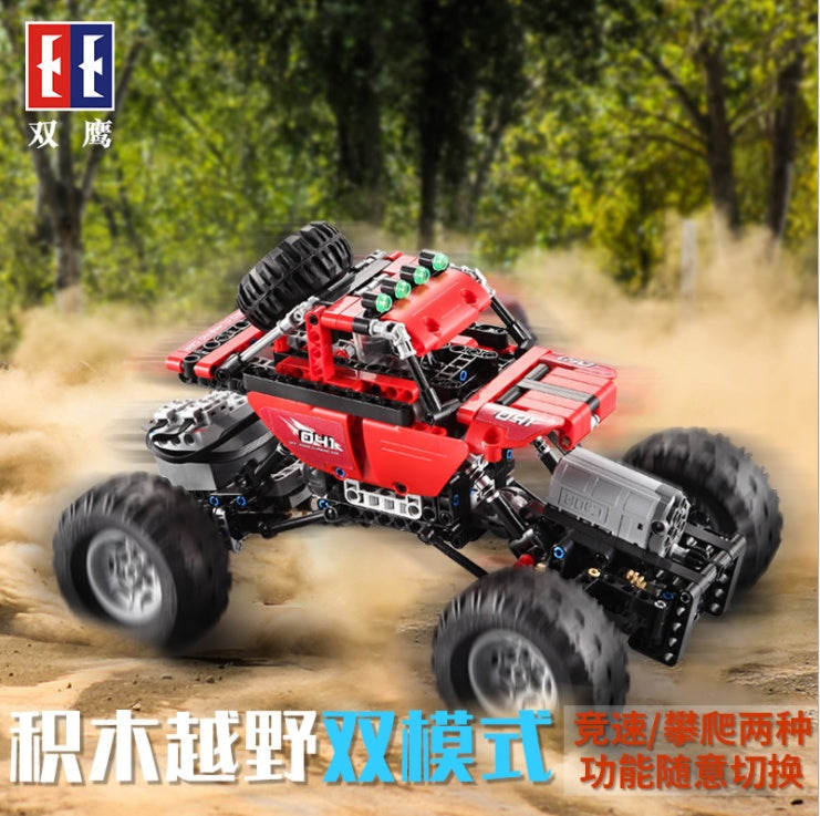 DoubleE C51041 489Pcs technology Series Electric Remote Control Building Block Off-Road Vehicle Climbing Assembling Toy Gift From China