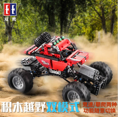 DoubleE C51041 489Pcs technology Series Electric Remote Control Building Block Off-Road Vehicle Climbing Assembling Toy Gift From China