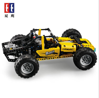 DoubleE C51043 522Pcs  PUBG-Basset Model DIY RC Building Block Toy Car Gift From China