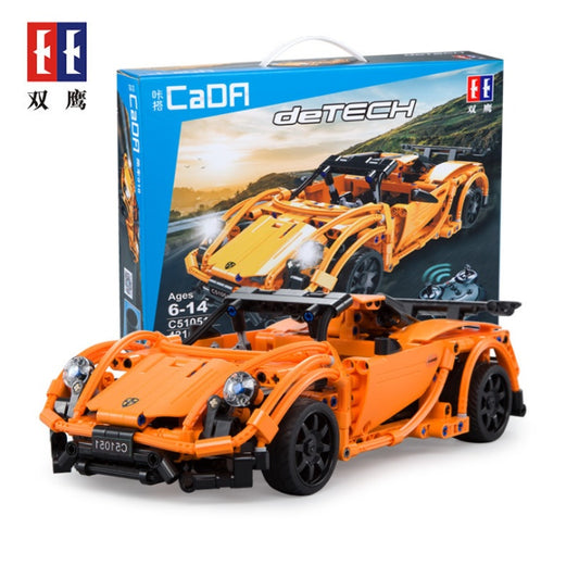 DoubleE C51051 421PCS DIY Model Remote Control Car Technic Building Block Bricks RC Sports Car Toys Gift From China