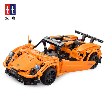 DoubleE C51051 421PCS DIY Model Remote Control Car Technic Building Block Bricks RC Sports Car Toys Gift From China
