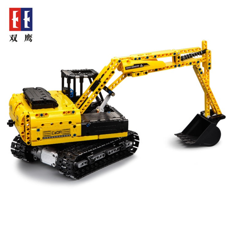 DoubleE C51057 Technic 544PCS RC Electric Motor Track Car Building Blocks City Technic Engineering Excavator Bricks Moc Toys for Kids From China