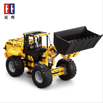 DoubleE C51058 Wheel Loader Bulldozer Excavator Remote Control Car Building Blocks Brick Technic 491Pcs  20006 Li Battery From China