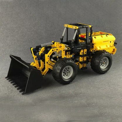 DoubleE C51058 Wheel Loader Bulldozer Excavator Remote Control Car Building Blocks Brick Technic 491Pcs  20006 Li Battery From China