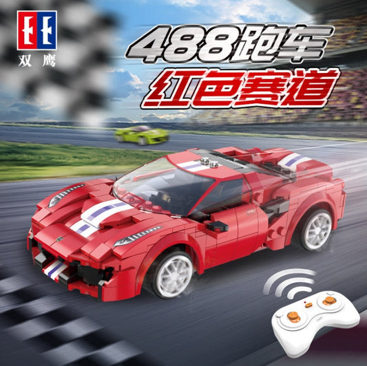DoubleE C51072 306Pcs 488 Track Sports Car Building Blocks Brick toys From China