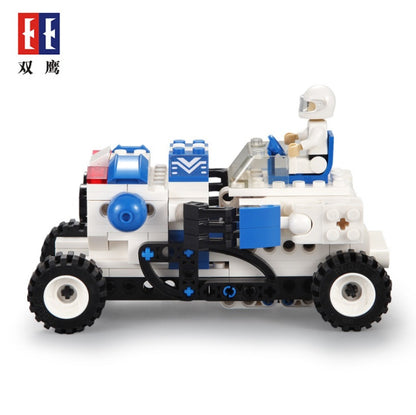 DoubleE C52018 Pull Back Deformation Robot Wave Racing Car Boy Toy Two Change Children Birthday Gift From China