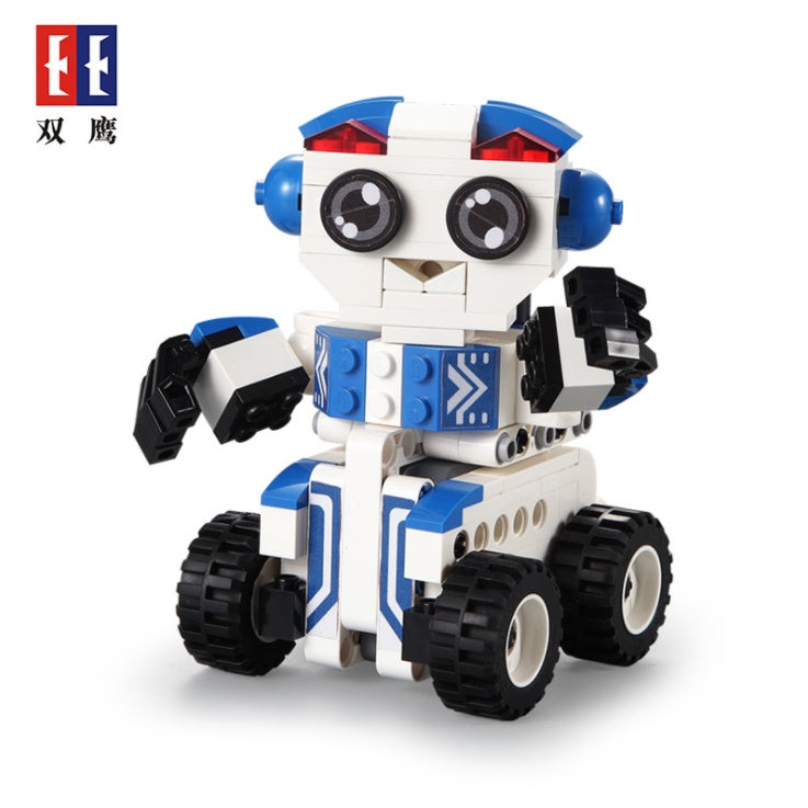 DoubleE C52018 Pull Back Deformation Robot Wave Racing Car Boy Toy Two Change Children Birthday Gift From China