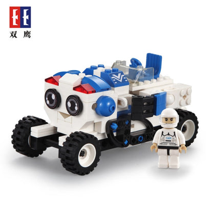 DoubleE C52018 Pull Back Deformation Robot Wave Racing Car Boy Toy Two Change Children Birthday Gift From China