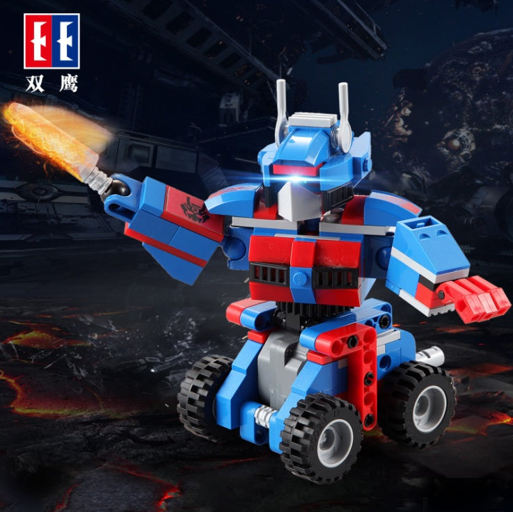 DoubleE C52019 251Pcs Technic Series Sunny Robot 2In1 Children's Puzzle Assembled Building Block Toy Boy From China