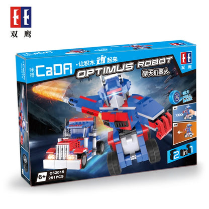 DoubleE C52019 251Pcs Technic Series Sunny Robot 2In1 Children's Puzzle Assembled Building Block Toy Boy From China