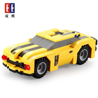 DoubleE C52020 267Pcs Technic Series Bumblebee Robot Pull Back Car Children's Puzzle Assembled Building Block Toys From China