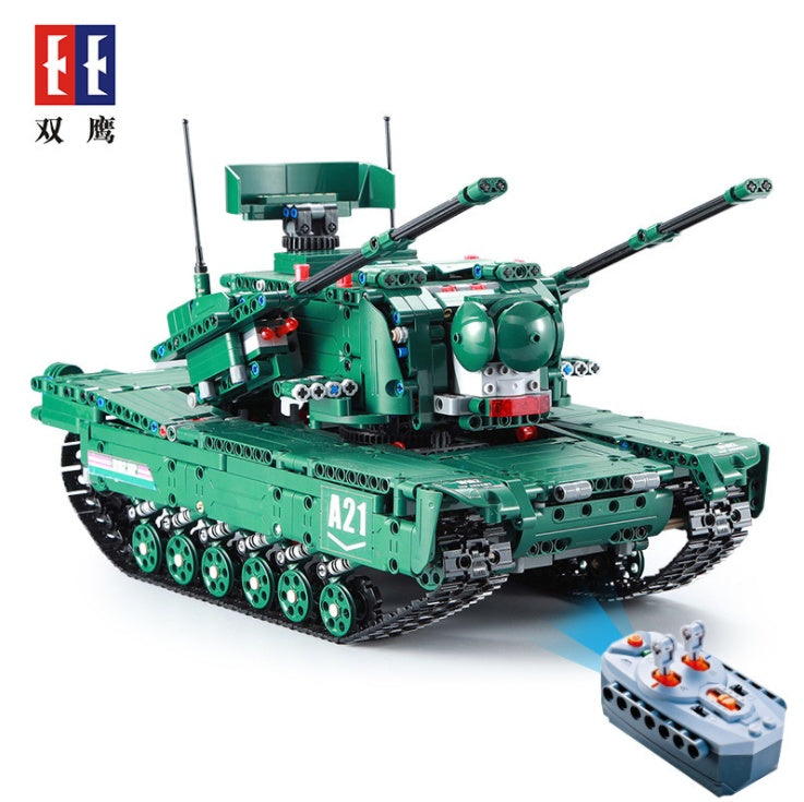 DoubleE C61001 RC Military M1A2 Tank Model Building Blocks 1498pcs Bricks WW2Toys for Kids From China