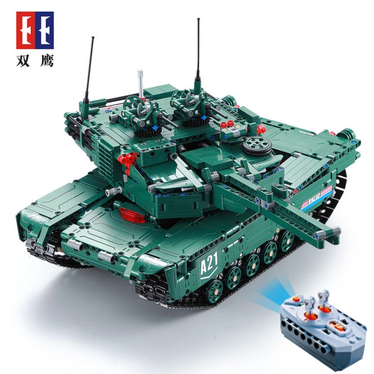 DoubleE C61001 RC Military M1A2 Tank Model Building Blocks 1498pcs Bricks WW2Toys for Kids From China