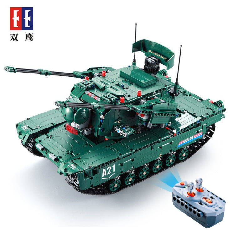 DoubleE C61001 RC Military M1A2 Tank Model Building Blocks 1498pcs Bricks WW2Toys for Kids From China
