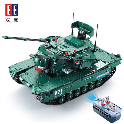 DoubleE C61001 RC Military M1A2 Tank Model Building Blocks 1498pcs Bricks WW2Toys for Kids From China