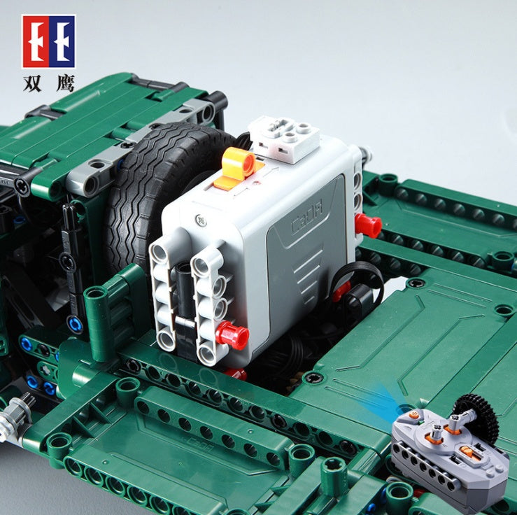 DoubleE C61002 RC Military M1A2 Tank Model Building Blocks Bricks lepining Remote Control Car Compatible Technic Toys 1498CPS from China