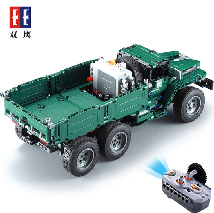 DoubleE C61002 RC Military M1A2 Tank Model Building Blocks Bricks lepining Remote Control Car Compatible Technic Toys 1498CPS from China