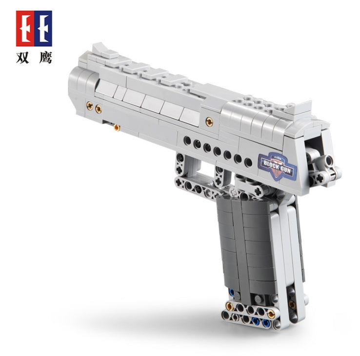 DoubleE C81007 307Pcs Desert Eagle Pistol Building Blocks Brick toys From China