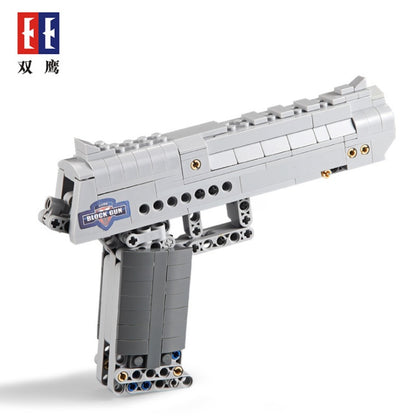DoubleE C81007 307Pcs Desert Eagle Pistol Building Blocks Brick toys From China