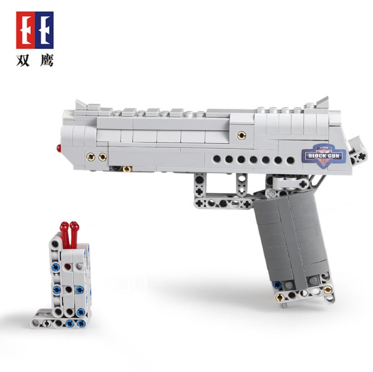 DoubleE C81007 307Pcs Desert Eagle Pistol Building Blocks Brick toys From China