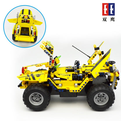 DoubleE CADA C51003 514Pcs Technology Series Electric Remote Control Yellow Pickup Puzzle Assembled Building Block Toy Gift From China
