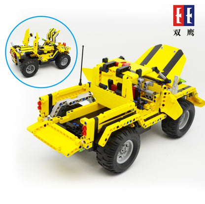 DoubleE CADA C51003 514Pcs Technology Series Electric Remote Control Yellow Pickup Puzzle Assembled Building Block Toy Gift From China