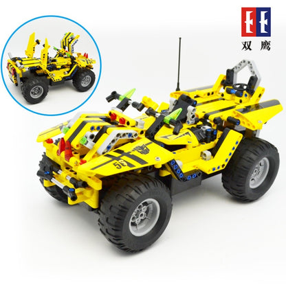 DoubleE CADA C51003 514Pcs Technology Series Electric Remote Control Yellow Pickup Puzzle Assembled Building Block Toy Gift From China