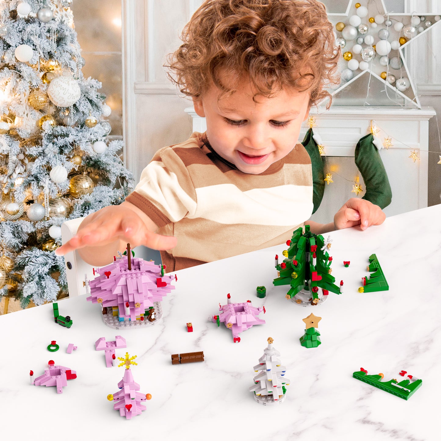 743 PCS Christmas Tree Building Kit