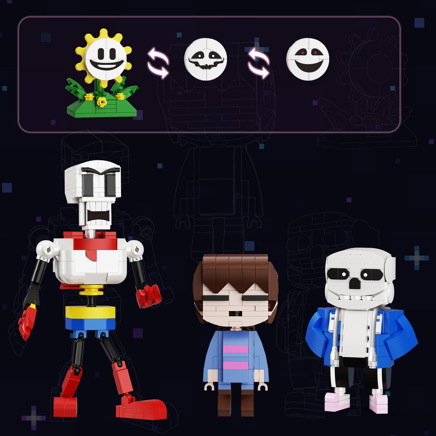 Undertale-sansfriskfloweypapyrus