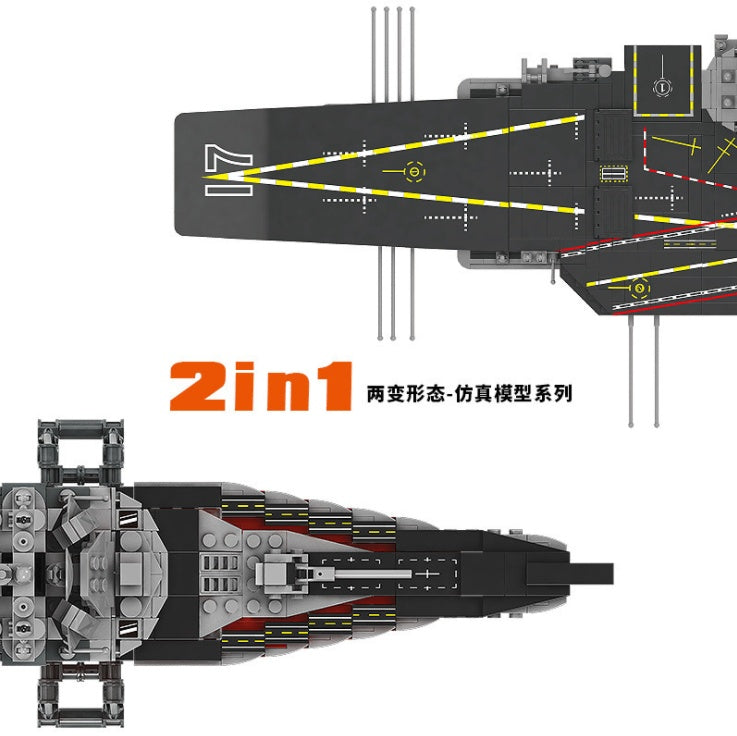 FC6103 2002pcs Military aircraft carrier building blocks Shandong ship model Ship From China