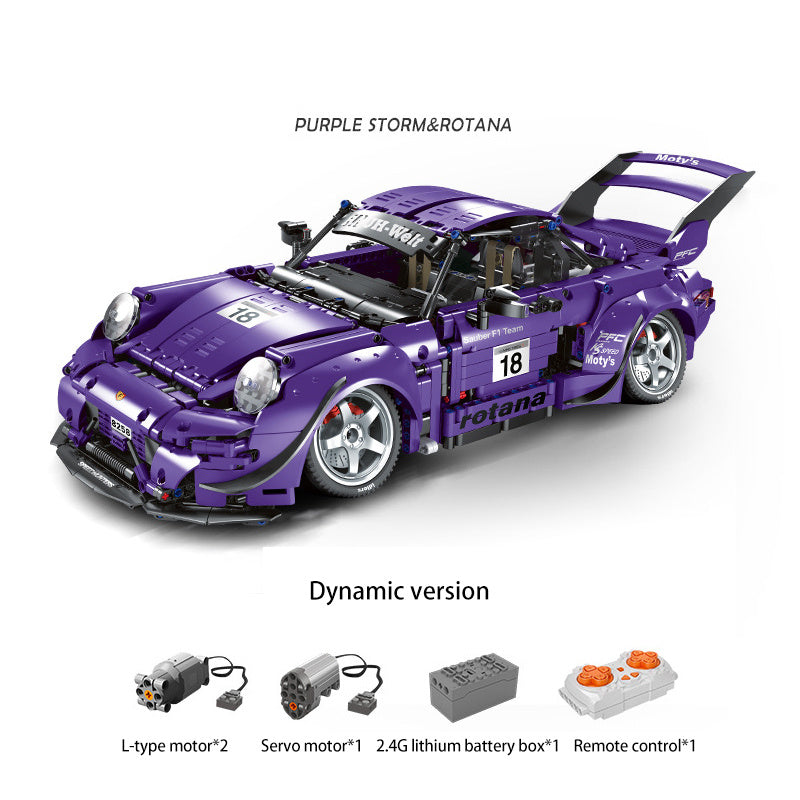 FEIFAN F10003 Moc Technic Purple Remote Control RWB Sports Car Building Blocks Super Car Bricks 2088pcs From China.