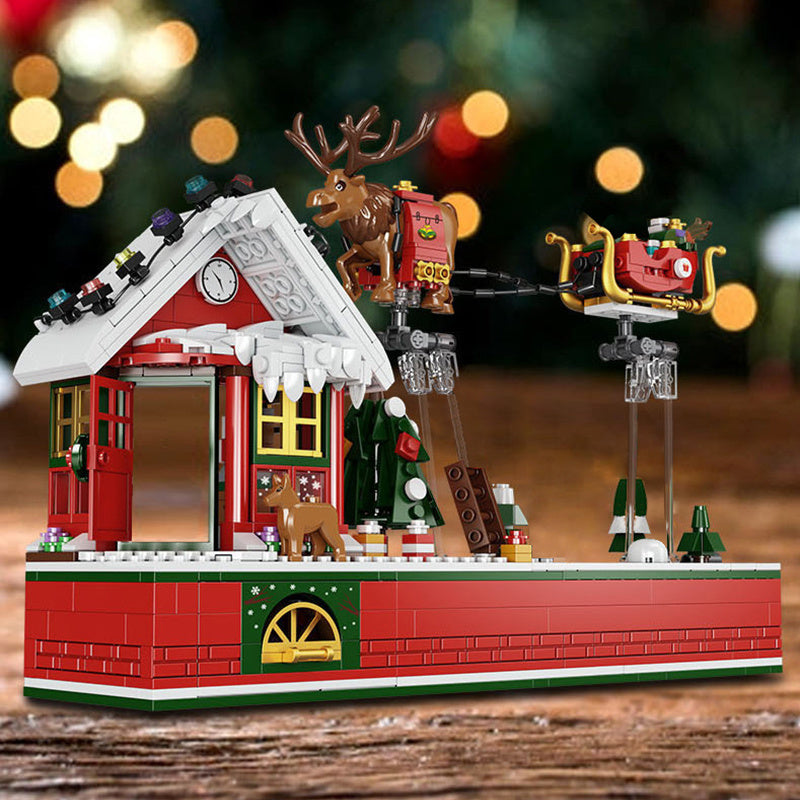 FORANGE FC6003 Merry Christmas Gift Flying Christmas Party Scene Building Blocks 940pcs Toys From China Delivery.