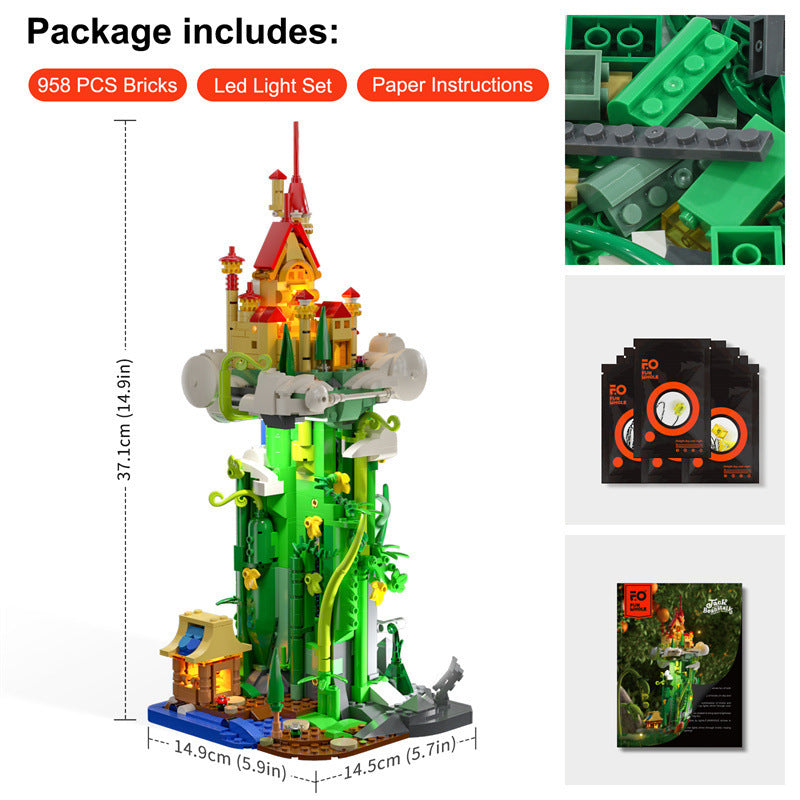 FUNWHOLE FH9002 Creator Expert Jack and the Magic Beans Building Blocks 958pcs Bricks Toys From China Delivery.