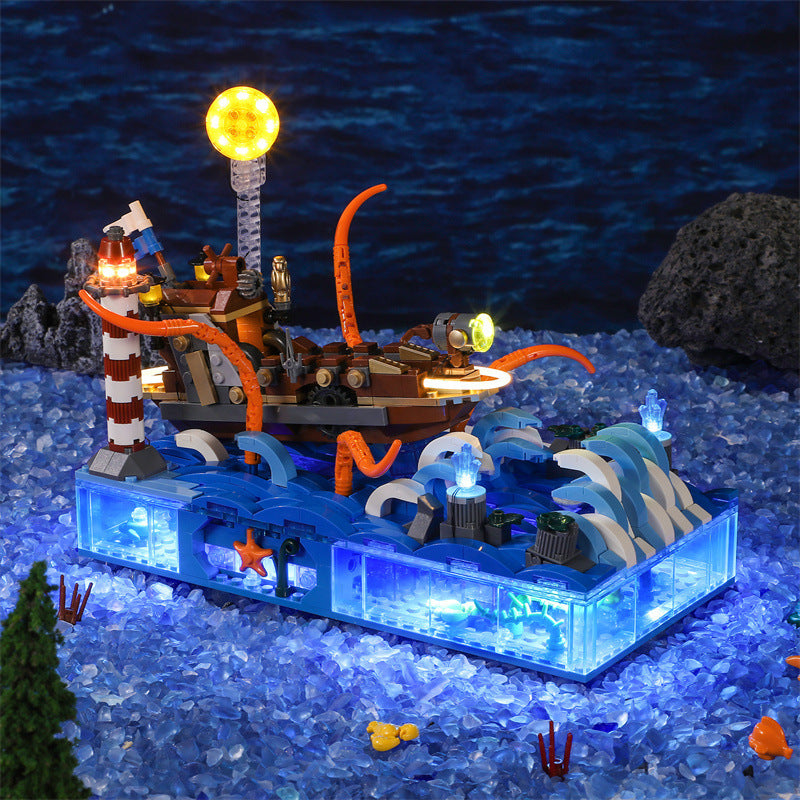 FUNWHOLE FH9003 Creator Expert Ocean Adventure Boat Building Blocks 824pcs Bricks Toys from China Delivery.