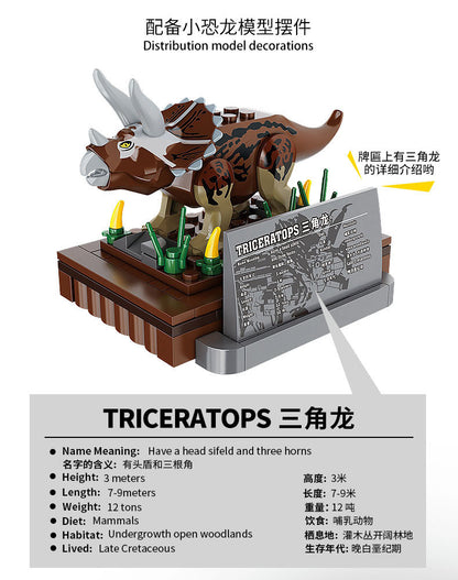Forange FC6203 Jurassic Dinosaur Series Triceratops Building Blocks 1976pcs Bricks Toys For Gift From China
