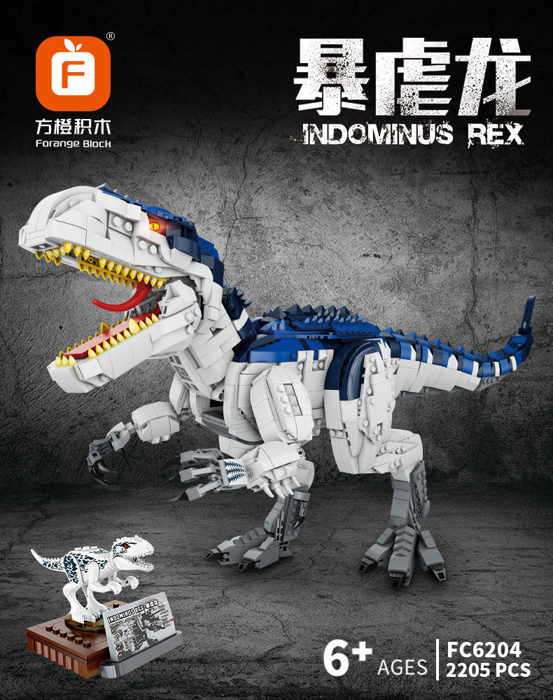 Forange FC6204 Jurassic Dinosaur Series T. rex Rampage Building Blocks 2205pcs Bricks Toys For Gift From China